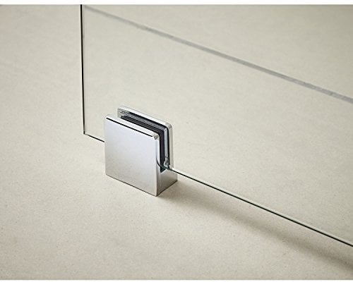 Nuie WRSF001 ǀ Modern Bathroom Wetroom Support Foot and Wall Bracket, 45mm x 45mm x 25mm, Polished Chrome, Silver