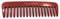 Strähnenboy 232 by Hercules Sägemann Carbon-Kamm red 13 cm 18 Zinken Lockenkamm Strähnenkamm Afrokamm grobe Zahnung (C232r) antistatisch