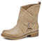 IF Fashion Damenschuhe Stiefel Stiefeletten Knöchel Biker Schnallen Amphibien 630, 630 Beige, 36 EU