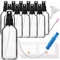 HandsUnity 100ml-12Stk Sprühglasflasche - Apotheke Klarglasflaschenset mit schwarzem Zerstäuber Glassprühflasche aus transparentem Glas inklusive 29 Zubehörteile