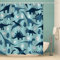MOXINO Dinosaurier Duschvorhang Anti-Schimmel 120x180 cm Polyester Stoff Textil Waschbar Badewanne Badvorhang 3D Abstrakt Dino Shower Curtain Wasserdicht Badezimmer Vorhänge mit 12 Haken