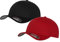 2er Flexfit Unisex Wooly Combed Cap Baseball Caps graue Unterseite S M L XL XXL Basecap Mütze, L/XL, 1x Schwarz + 1x Rot + 1x HL-Kauf Notizblock