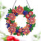 Diamond Paint Kranz, Weihnachten 5D DIY Diamant Malerei Kranz Doppelseitiges Kristall Blumen Wanddekor Türdekor Anhänger Ganzjährig Geschenk für Wand Haustür (A)