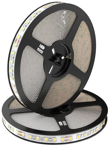 LED Nord LED Strip 5m warmweiß selbstklebend dimmbar kürzbar - WW LED Streifen warmweiss 24v - LED Band ohne Kabel ohne Trafo - LED Stripes TV Fernseher Küche