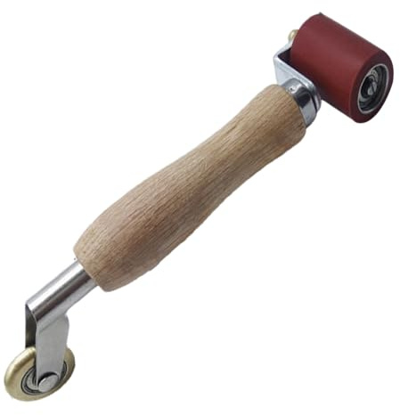Nahtroller, Silikonroller | Wasserdichte Andruckrolle, hochtemperaturbeständig, doppelköpfig | Professionelle Dachwerkzeuge, Handroller mit Holzgriff für Dachreparaturen