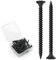 BOUMVID Vis Placo à Fixation Rapide M3.5 x 60 mm, 50 Pièces Vis Phosphatées Pour Plaque de Plâtre Sur Profilé en Acier Pour Cloisons Sèches, Vis Noires Tête en Trompette Pour Cloisons Sèches