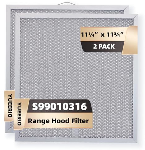 YUEERIO 99010316 Range Hood Grease Filter, 11 1/4 x 11 3/4, 2 Pack