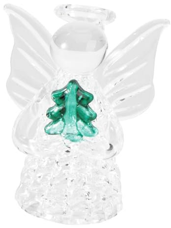 BELLIFFY Eleganter Segensengel- aus Glas Weihnachtsengel- für die Dekoration im Freien