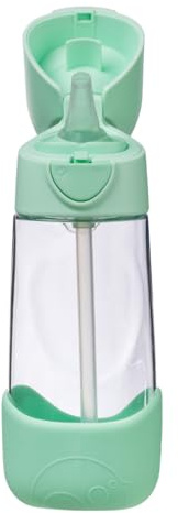 b.box Tritan Wasser und Trinkflasche Kinder | Griffige Trinkflasche Kinder Auslaufsicher | Ideal Nach Strohhalm-Trinklernbecher | 450 ml