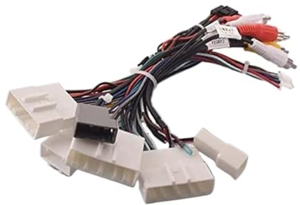 DEMULAX Adaptateur de câble de Faisceau de câblage stéréo d'autoradio Android 16 Broches, for Nissan, Juke Altima Sunny Teana, for Qashqai, for Xtrail, Tiida Bluebird Câble Adaptateur pour autoradio