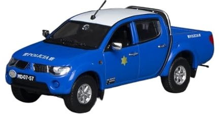 Modellauto Im Maßstab 1 43 für Mitsubishi L200 Pickup Truck Diecast Legierung Automodell Haus Und Büro Dekoration Rot Für Die Sammlung(Blue)