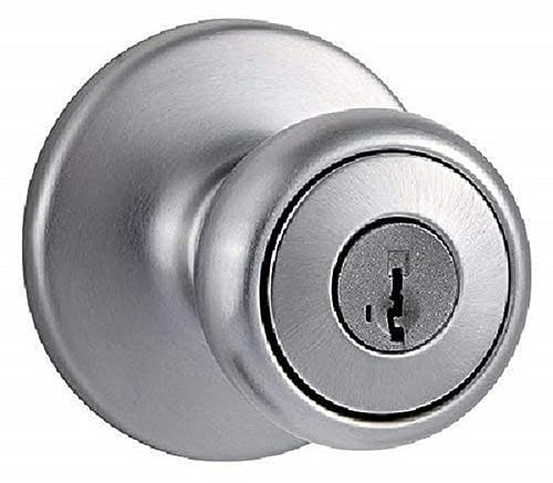 Kwikset 94002-870 Tylo - Pomo de puerta, cromo satinado, entrada con Smartkey