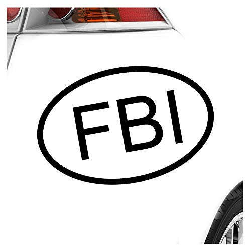 Kiwistar - Autoaufkleber - FBI Heckscheibe - Aufkleber für Auto Kfz Fahrrad, LKW, Truck Mofa