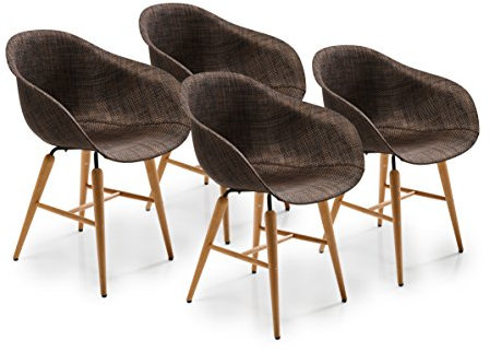 Kare Design Forum Wood Stühle mit Armlehne, Einfarbig, Braun
