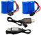 Blomiky Lot de 2 batteries Li-ion 7,4 V (2 x 3,7 V) 600 mAh avec prise SM-4P pour ancienne version UDI008 UD08 UDI001 Venom Speed RC Boat UDI001 Batterie 2