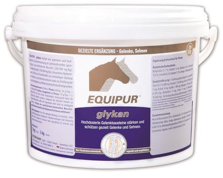 VETRIPHARM EQUIPUR glykan 3 kg Pellets | Ergänzungsfutter für Pferde | Vitalstoffe für Gelenke, Bänder und Sehnen | mit Glukosamin, Hyaluronsäure UVM.
