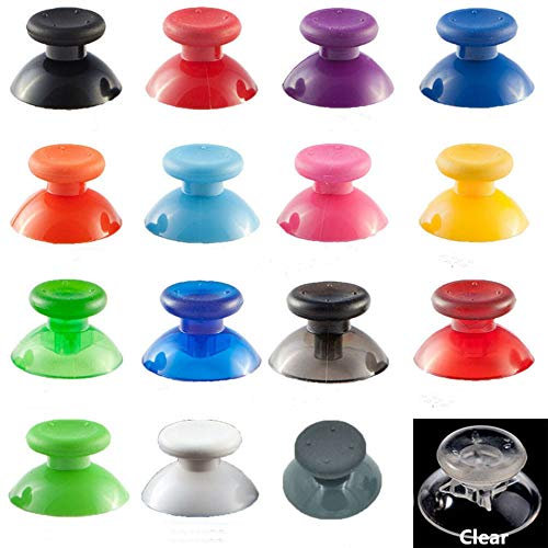 Para Xbox 360 Reemplazo Pulgar Stick 3D Joystick Tapas Tapa de hongo (Claro Rojo)