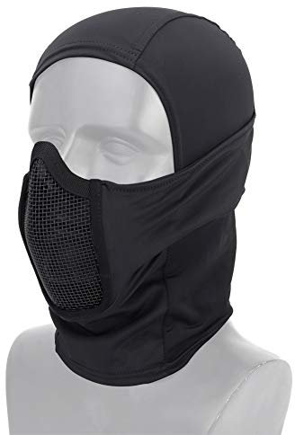 GYDEHUTJ Tactical Gear - Pasamontañas transpirable de malla de cara completa, máscara de airsoft, máscara CS para caza, ciclismo, capucha y calentador de cuello