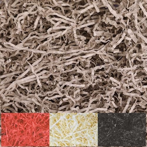 Creative Deco 1kg ECO Kraft Shredded Tissue Paper | Basket Box Hamper Filling Gift Box | Wood Wool Replacement | Decorative Straw Packaging | Birthday Anniversary | Comes in Blue Bag
