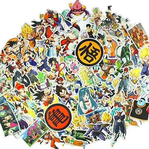 50 pcs Dragon Ball Z Stickers, Anime Bumper Sticker for Scrapbooking and Decor