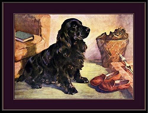 DHArt Funny 1000 Piece Jigsaw Puzzle English Print Pet Black Cocker Spaniel Dog Art Picture Landscape Educational Puzzles Games Kids Gift