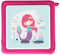 MeinBaby123® Schutzfolie kompatibel mit Toniebox | Schutzcover selbstklebend | Aufkleber passgenau I Folie Sticker I Toniebox Zubehör | Süße Meerjungfrau pink blau