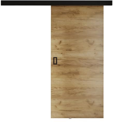 Mirjan24 Schiebetürsystem Fulmar mit Selbstschließer, Innentüren, Komplett-Set für Schiebetüren mit Trennwände (Craft Gold, Modell 100.)