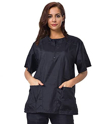 Gliitatu Dog Grooming Smock for Women Men Pet Cat Groomer Smock Hairdresser Barber Smock Jackets Apron (L)