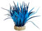 Tyrol - Plante d'Aquarium Artificielle - Décoration pour Aquarium - Plante en plastique sur Socle - Plante d'Intérieur Buisson Bleu Néon - Ancrage Facile au fond de l'Aquarium - Fabriquée en France