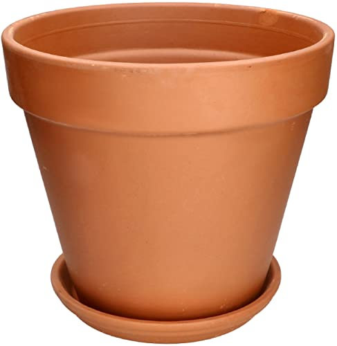KOTARBAU® Vaso da fiori in terracotta, diametro 35 cm, per interni e giardini