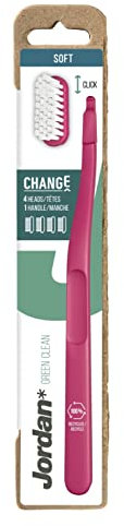 Jordan Green Clean Change Soft Zahnbürstengriff + 4 Köpfe