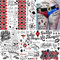 EGMBGM 5 Blatt HQ Temporäre Tattoos Frauen Halloween Make Up, Klebe Gesichtstattoos Joker Kostüm Schminke, Clown Festival Zubehör Fake zum Aufkleben Klebetattoos Erwachsene