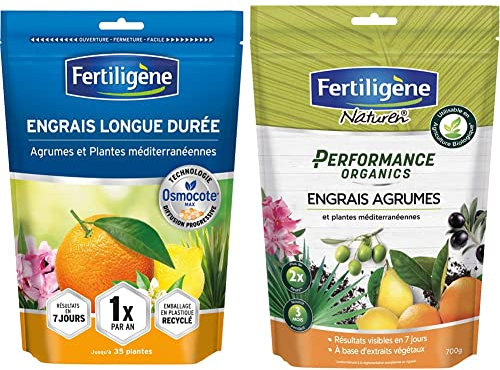 Fertiligène Engrais Longue durée Osmocote Max Agrumes et Plantes méditerranéennes 700g Engrais Agrumes, Plantes Méditerranéennes Performance Organics, 700gr