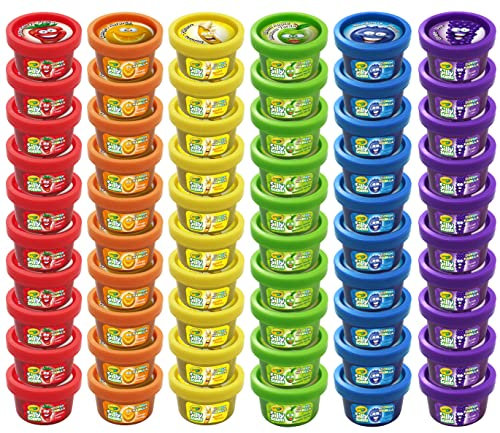Crayola - Dough - Silly Scents 60 Pack | 60x1oz Scented Play Dough Party Pack | 60 Modeling Compound Tubs in 6 Bright Colors & Scents | Kids Party Favors | Classroom Prizes | Summer Activities
