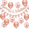 Women 70th Birthday Decorations Rose Gold Glitter Seventy & Fabulous Banner Balloons Happy 70th Birthday Party Decorations 70th Birthday Party Decorations Kit by Wonsta