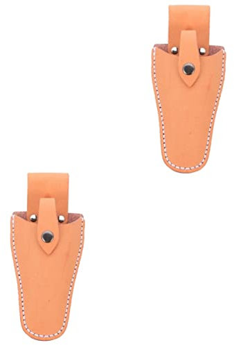 minkissy 2 Uds Tijeras De Podar Fanny Pack Kit De Herramientas De Cuero Tijeras De Cuero Funda De Cuero Cinturón Funda Podadora Funda Bolsa De Tijeras De Podar Vaina De Piel De Ganado
