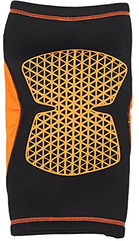 Jikoiuty 1 paio di ginocchiere sportive per ciclismo, traspiranti, per le ginocchia, da basket, colore: arancione