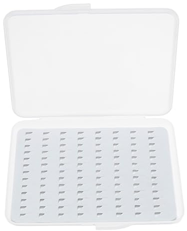 EMSea Boîte de Rangement d'appâts Boîte d'appâts à La Mouche pour Les Amateurs de Pêche Boîte de Leurres Pêche à La Mouche Transparente Couvercle à Pression