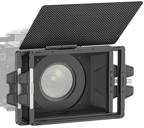 NEEWER Mini Matte Box con Due Coinici per Filtri da 4x5,65, 4 Adattatori per Lenti Circolari, Compatibile con SmallRig Accessori Compatibile con K&F NISI TIFFEN NEEWER Filtro Cinematografico, PG002