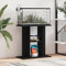 LAPOOH Aquariumständer Schwarz 60x30x60 cm Holzwerkstoff, Aquarium Unterschrank, Aquarium Schrank, Aquariumschrank, Aquarium Tisch, Aquarium Stands