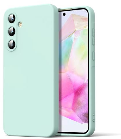 Byvuwiay Cover per Samsung Galaxy A35 5G, Morbida Silicone Liquida TPU Protettivo Ultra Slim Custodia Antiurto, Custodia Compatibile con Samsung Galaxy A35 5G - Menta