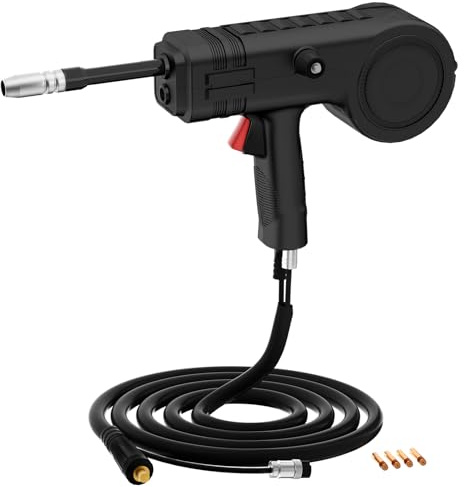 HITBOX Pistola Spool Gun MIG 140A Conexión Euro Cable 3M Alambre 1KG | Compatible con HIM200, HBM145, otras soldadoras con función Spool Gun