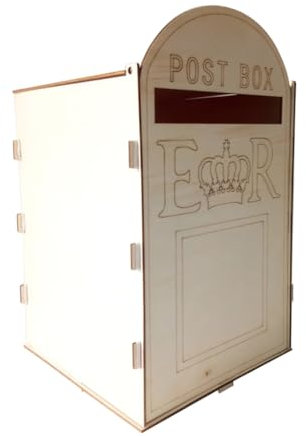 GRIRIW Wooden Mailbox Holder Wedding Mailbox Ornament Rustic Post Box for Cards