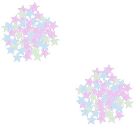 BESTonZON 200 Stk Wandaufkleber mit Sternen errötendes Dekor fluoreszierende Aufkleber dekoration schlafzimmer bedroom decor leuchtende Sternaufkleber romantische wandaufkleber Fenster Decke