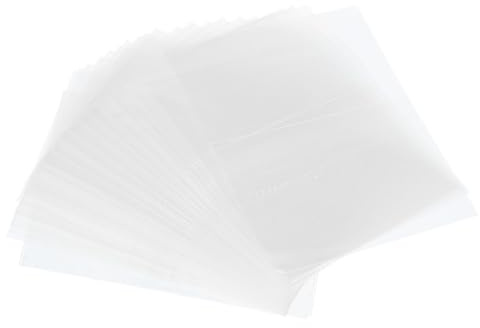 PATIKIL 50x60mm PVC Perforierte Schrumpfbänder, 500 Stück Schrumpffolie für Flaschen, Gläser, Dosen und Dosen passend für Kappe mit Durchmesser 0,75 bis 1,02, Transparent