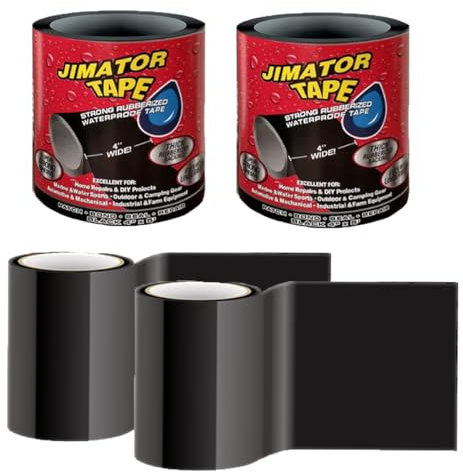 LGWJHCY Repair Tape,2pcs Self Welding Tape Waterproof Tape Repair Adhesive Tape Quick Stop Leaking Black
