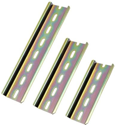 Universal 35 mm geschlitzte DIN-Linearschiene aus Stahl, Dicke 0,9 mm, Abstand 35 mm Länge, 10/12/15/20/25/30 cm, Klemmenblock, DIN-Schiene(Color:200mm)