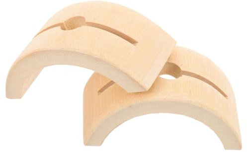 STOBAZA 2 Pezzi Supporto Ventaglio Pieghevole in Legno, Base Per Esposizione Ventagli Cinesi E Giapponesi, Beige, 10.5x4.7x4 Cm, Stile Giapponese, Facile Da Trasportare E Riporre