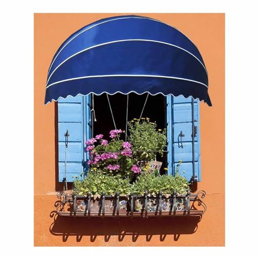 Outdoor Teleskop Garten Sonnendach Wasserdicht Markise, Anpassbare Größe (Ø 130 cm)