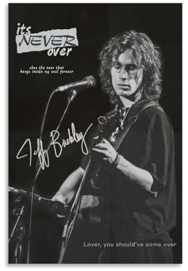 Jeff Poster, Buckley, Vintage, Schwarz-Weiß-Poster, Leinwand, farbecht, Wandkunst, dekoratives Gemälde für Wohnzimmer, Schlafzimmer, Heimdekoration, 30 x 45 cm, ungerahmter Stil